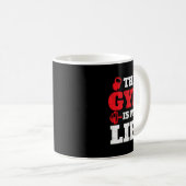 De sportschool is mijn leven - Workout Gym Gewicht Koffiemok (Voorkant rechts)