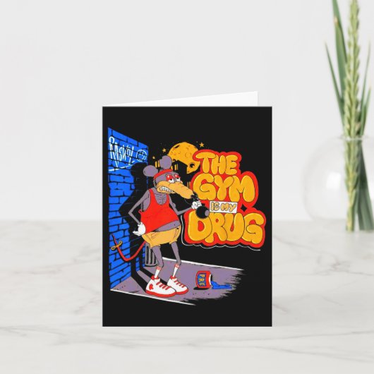 De sportschool is mijn medicijn grappig gewichthef kaart (Voorkant)