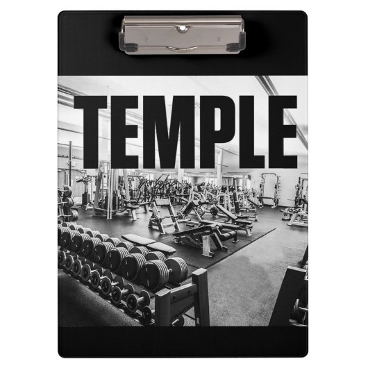 De sportschool is mijn TEMPEL - Bodybuilding Motiv Klembord (Voorkant)