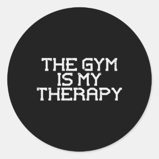De sportschool is mijn therapieoefening Fitness Ma Ronde Sticker