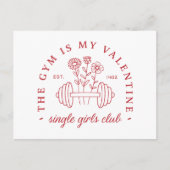 De sportschool is mijn valentijn single meisjes fi briefkaart (Voorkant)