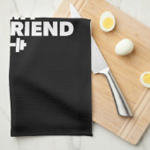 De sportschool is mijn Vriendin - Funny Novelty Wo Theedoek (Quarter Fold)