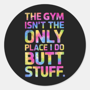 De sportschool is niet alleen de plek waar ik doe, ronde sticker