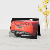 De sportwagen om het even welke gelegenheidskaart kaart (Gele Bloem)