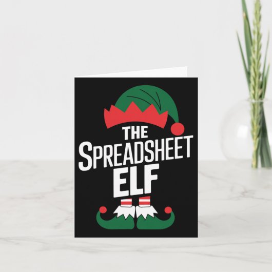 De Spreadsheet Elf Groep Matching Familie Kerstmis Kaart (Voorkant)