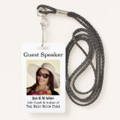 De spreker van de gast Gebeurtenis Uw identiteitsk Badge (Voorkant met draagriem)