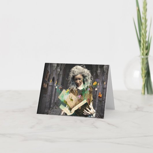 De spreukenboek Halloween Kaart (Voorkant)