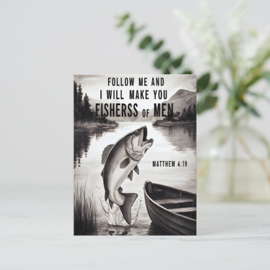 De springende vis briefkaart (Staand voorkant)