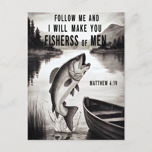 De springende vis briefkaart (Voorkant)