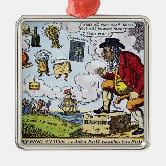 De springstang, John Bull... Metalen Ornament (Voorkant)