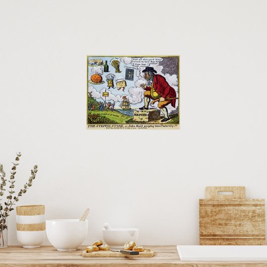 De springstang, John Bull... Poster (Keuken)