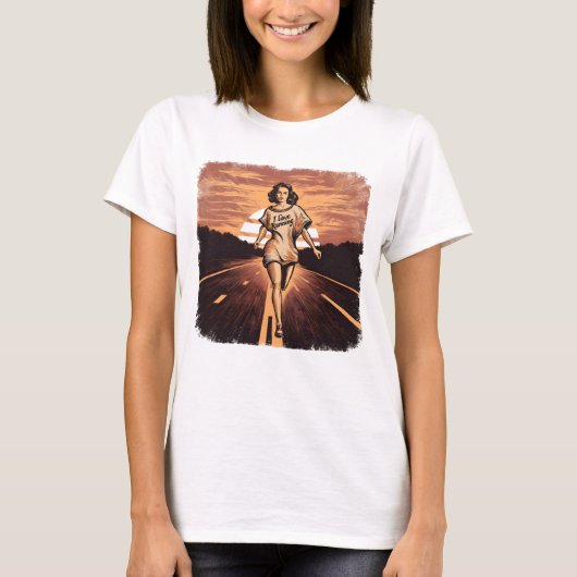 De sprintvrouwenreis t-shirt (Voorkant)
