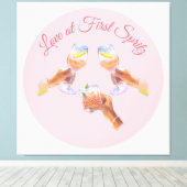 De Spritz Squad | Aperol Meisjesuitje Thema Canvas Afdruk (Insitu (Houten vloer))