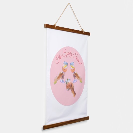 De Spritz Squad | Bachelorette Party Bruidsmeisjes Hangend Wandkleed (Gebogen)