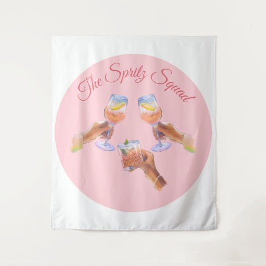 De Spritz Squad | Bachelorette Party Bruidsmeisjes Wandkleed (Voorkant)