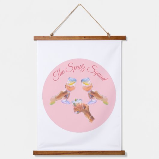 De Spritz Squad | Bruidsmeisjes Bachelorette-feest Hangend Wandkleed (Voorkant)