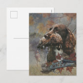 De Sprocker Spaniel, jachthond kunst Feestdagenkaart (Voorkant / Achterkant)
