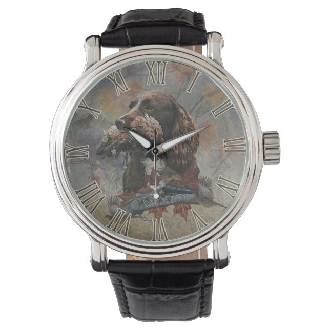 De Sprocker Spaniel, jachthond kunst Horloge (Voorkant)