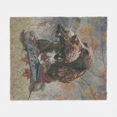 De Sprocker Spaniel, kunst jachthond       Fleece Deken (Voorkant (Horizontaal))