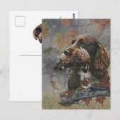 De Sprocker Spaniel, kunst over schiet-/jachthonde Briefkaart (Voorkant / Achterkant)