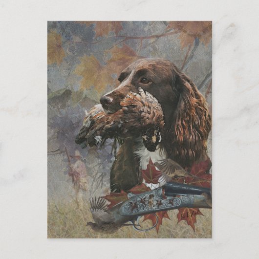 De Sprocker Spaniel, kunst over schiet-/jachthonde Briefkaart (Voorkant)