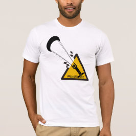 De sprong. Kite surfende humor shirt