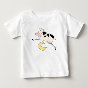 De Sprongen van de koe over de T-shirts en de