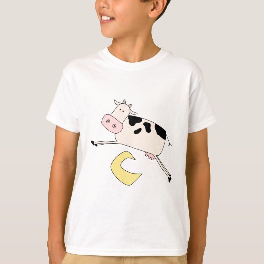 De Sprongen van de koe over de T-shirts en de (Voorkant)