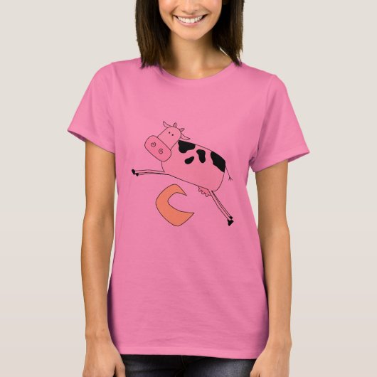 De Sprongen van de koe over de T-shirts en de (Voorkant)