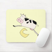 De Sprongen van de koe over de T-shirts en de Gift Muismat (Met muis)