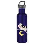 De Sprongen van de koe over Maan Waterfles (Voorkant)