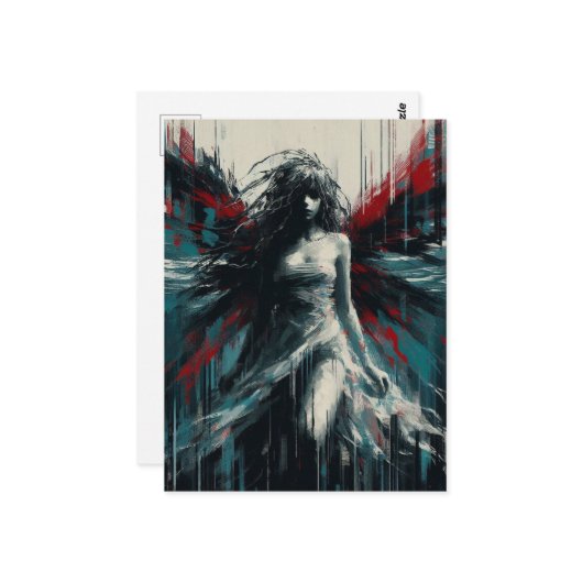 De sprookjesachtige glitch briefkaart (Voorkant / Achterkant in situ)