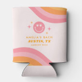 De Squad Groovy Roze & Sinaasappel Blikjeskoeler (Achterkant)