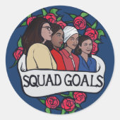 "De Squad" Ronde Sticker (Voorkant)