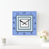 De Square Blue Clock Vierkante Klok (Huis)