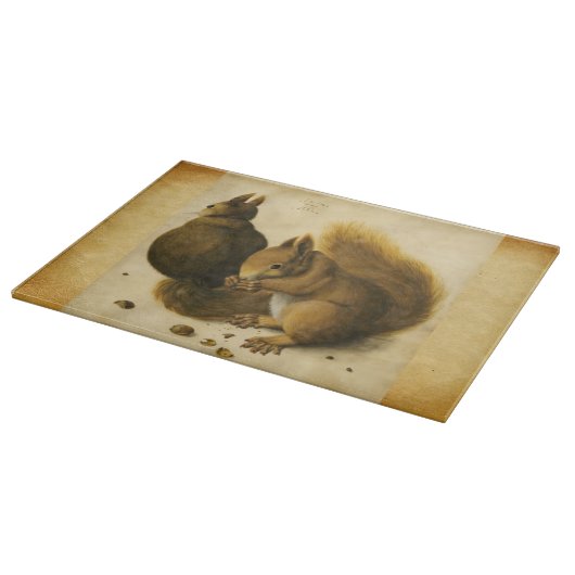 DE SQUIRREL MET NUTS-Albrecht-urer Snijplank (Hoek)