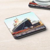De SS United States Ocean Liner Bier Onderzetter (Linkerzijde)