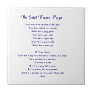 De St Francis Prayer Tegeltje