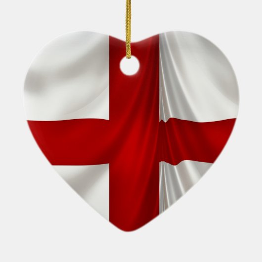De St George Cross Patriottische Vlag in Engeland Keramisch Ornament (Achterkant)