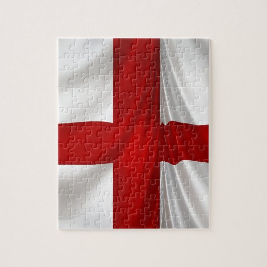 De St George Cross Patriottische Vlag in Engeland Legpuzzel (Verticaal)