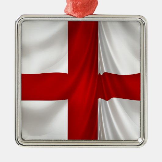 De St George Cross Patriottische Vlag in Engeland Metalen Ornament (Voorkant)
