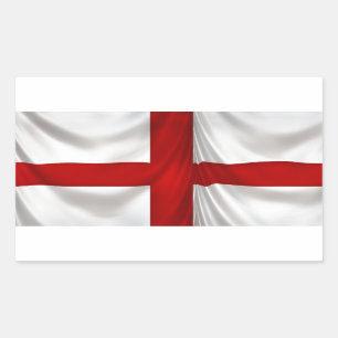 De St George Cross Patriottische Vlag in Engeland Rechthoekige Sticker