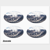 De St Helens lava dome 2 Ovale Sticker (Vel)