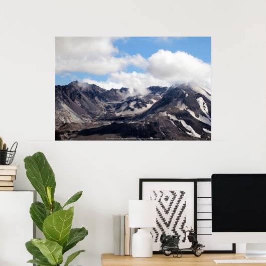 De St Helens lava dome 2 Poster (Thuiskantoor)