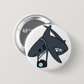 De staalhaai ronde button 5,7 cm (Voorkant /achterkant)