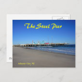 De staalpier in Atlantic City Briefkaart (Voorkant / Achterkant)