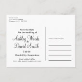 De Staanvis Wedde Rings sparen de Datum Aankondigingskaart (Achterkant)