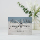 De Staanvis Wedde Rings sparen de Datum Aankondigingskaart (Staand voorkant)