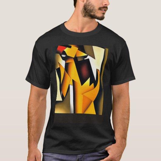 De staart die de hond Abstract beweegt T-shirt (Voorkant)