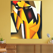 De staart die het Abstracte gedeelte van de Dog be Canvas Afdruk (Insitu (Woonkamer))